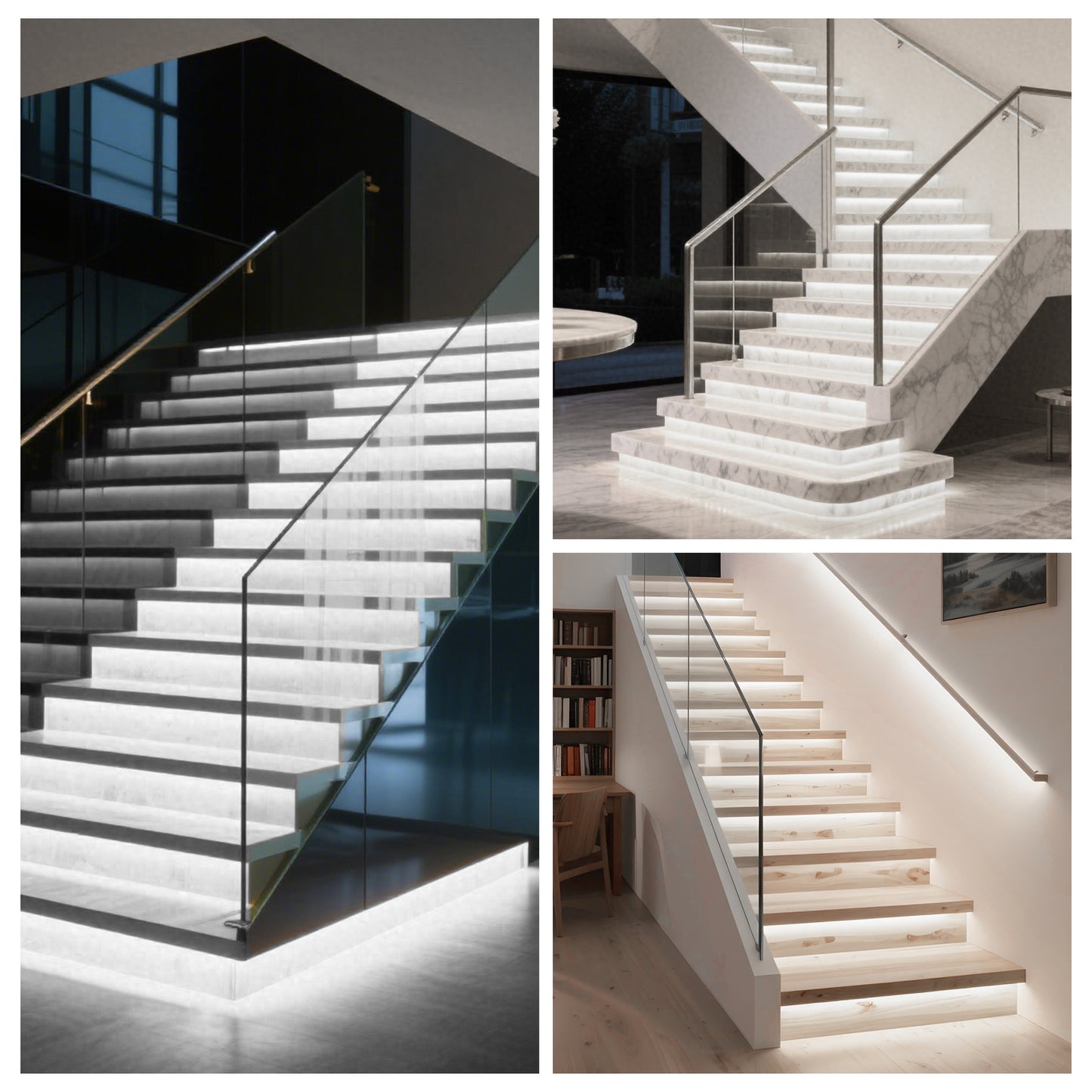 MALIIGAZA Intelligent Motion Sensor Stair Lighting Kit ¨C App Controlled Smart LED Staircase Lights with COB Strips & RF Remote