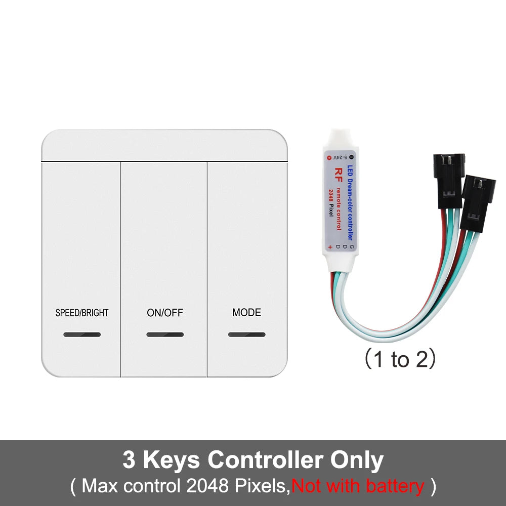 LED Strip Dimmer Controller Panel Reflux Pixel Controller for WS2811 White/Warm White Running Water Flowing Horse Race Strip