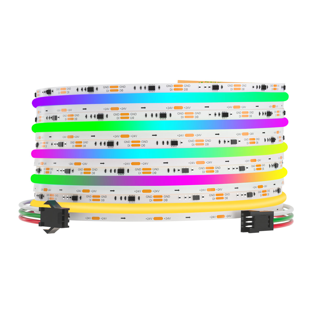 RGB+3000K Addressable COB LED Strip Wifi BT Kit Tuya Smart Life APP Remote Alexa Goolge Assistant Voice Control RGBW Dream Color