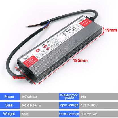 Waterproof LED Power Supply Dual Output 300W-600W for Large LED Installations