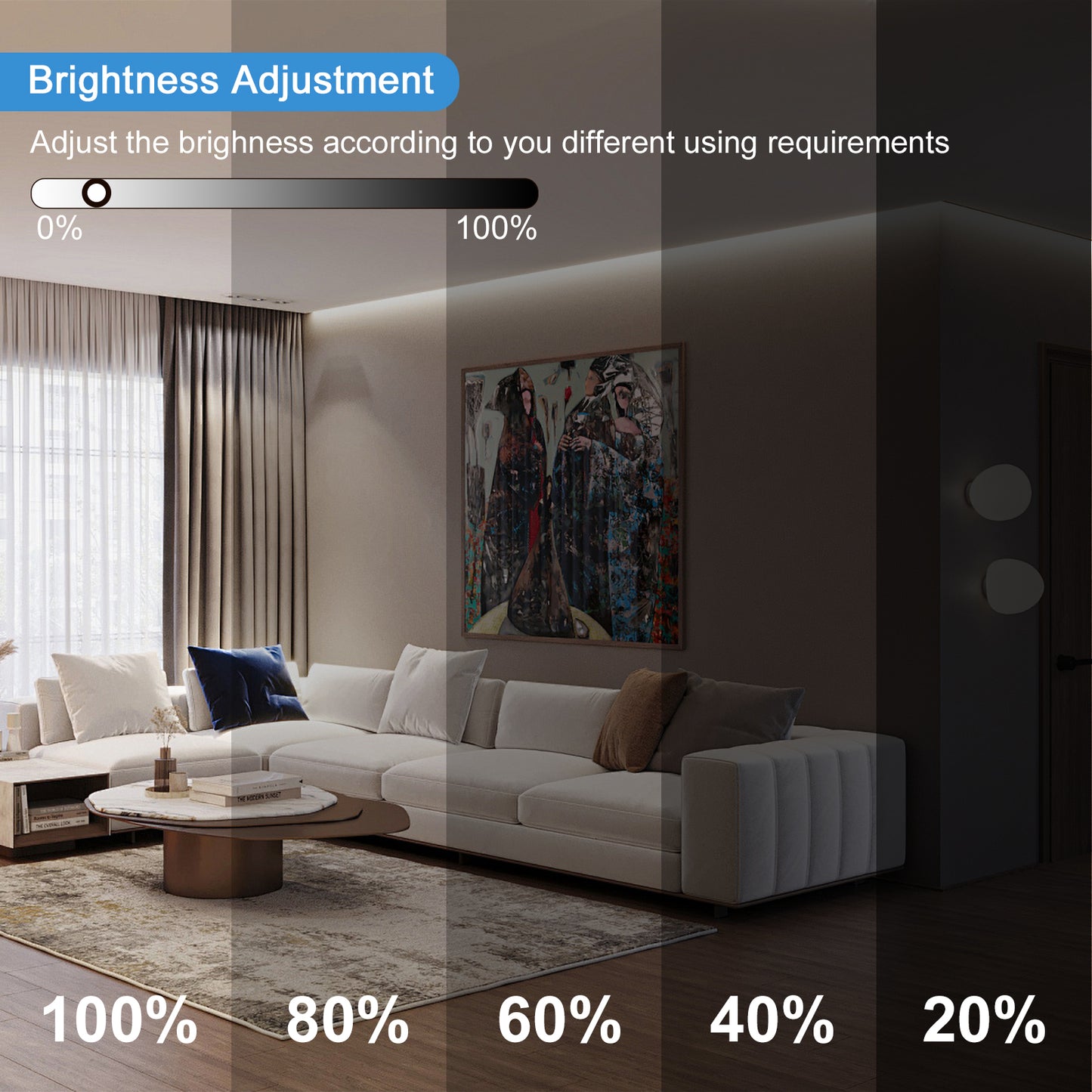COB LED Strip Light 10M Dotless Flexible LED Tape, 2700K 3000K 4000K 6000K, CRI90 Dimmable Cuttable Indoor Lighting Strip for Ceiling, Cabinet, Kitchen, Bedroom DIY Lighting (12V/24V, No Power Supply)
