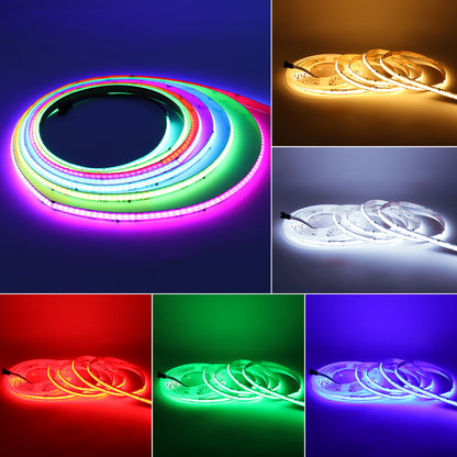 RGB+3000K Addressable COB LED Strip Wifi BT Kit Tuya Smart Life APP Remote Alexa Goolge Assistant Voice Control RGBW Dream Color