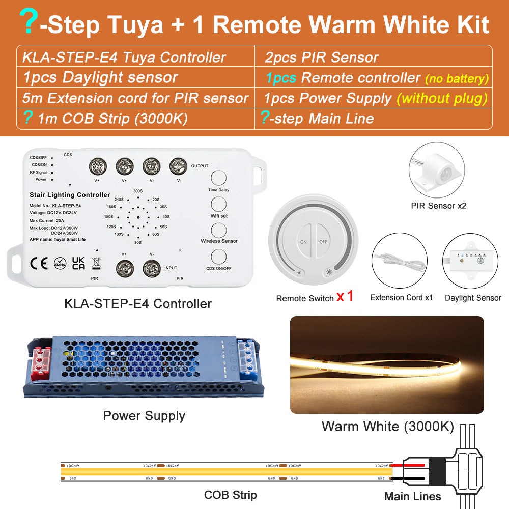 MALIIGAZA Stair Light Kit Warm White 3000K ¡§C Without Remote Controller