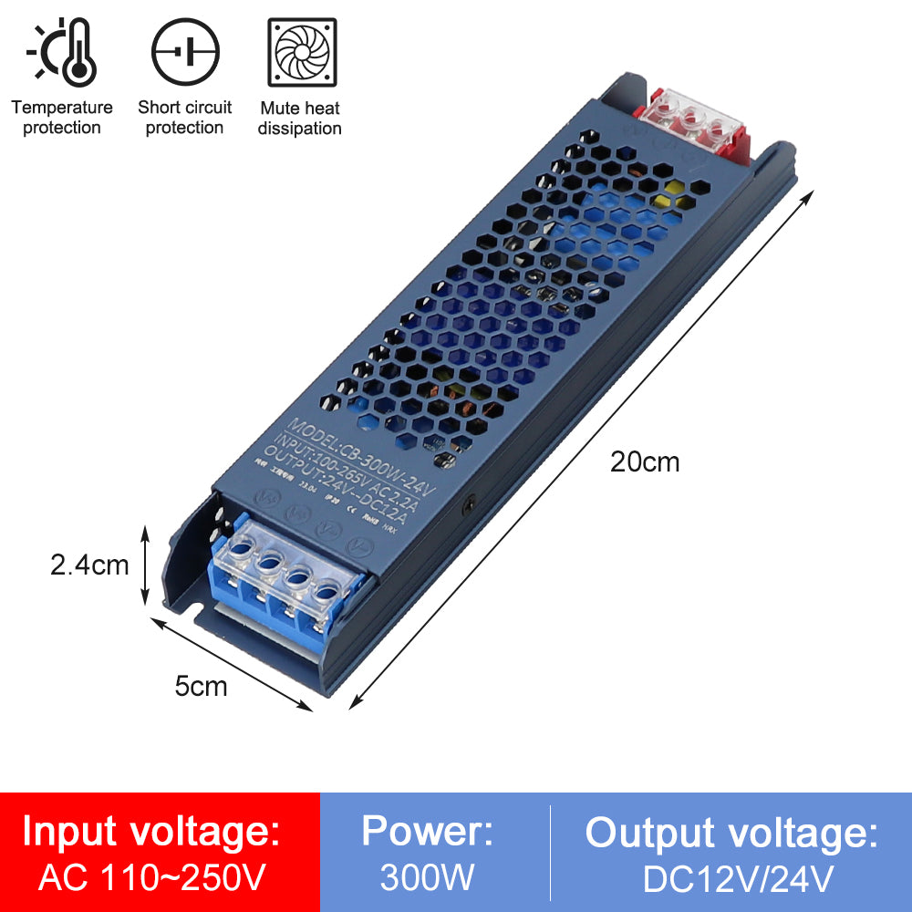 LED Transformer DC 12V 24V Output Stable Voltage Regulation