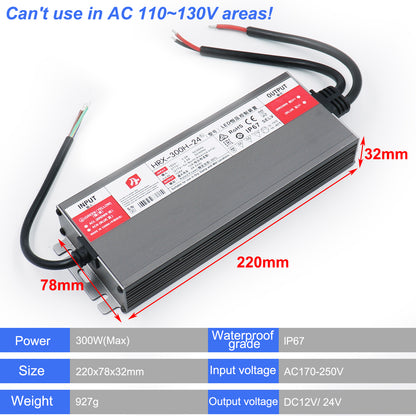 IP67 LED Power Supply Garden Pathway Landscape Lighting Application