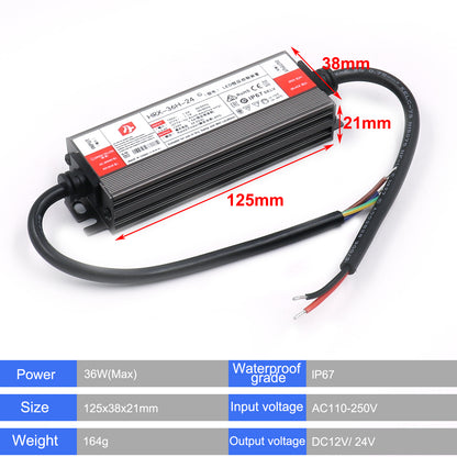 IP67 LED Power Supply 200W-400W AC 170-250V Narrow Voltage Region Warning