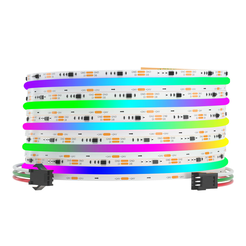 MALIIGAZA SPI RGB COB LED strip with WS2811 addressable control