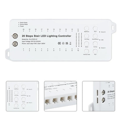 Smart Motion Sensor LED Stair Light Kit | Always-On Constant Mode & Dual Wireless Switches | High CRI 90+ Plug-and-Play 1m 1.2m COB LED Strip Staircase System