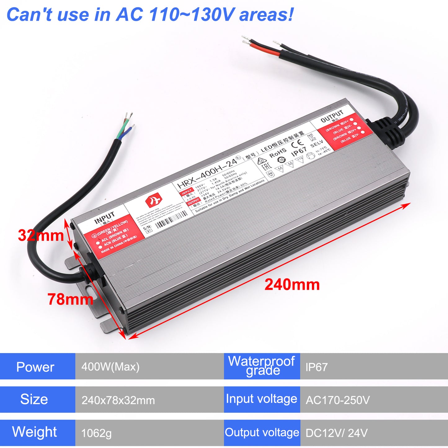 Waterproof LED Transformer Outdoor LED Sign Billboard Facade Lighting