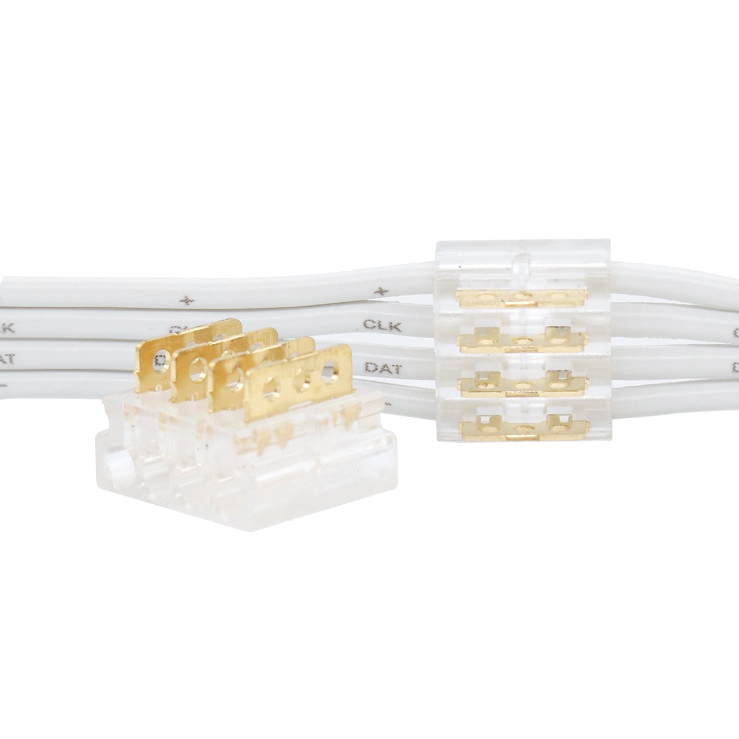 MALIIGAZA 4-Pin 20AWG Stair Light Main Line Extension Cable | Plug & Play Extender Cord with Transparent Quick Connector for STEP-05 & STEP-09 Systems (1m, 3m, 5m)