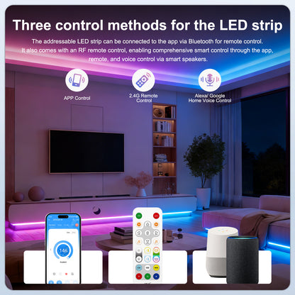 BanlanX app DIY color scenes custom lighting effects and timer scheduling for RGBIC COB strip