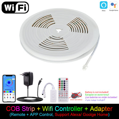 Addressable RGB COB LED Strip Flexible Bending Installation Demo