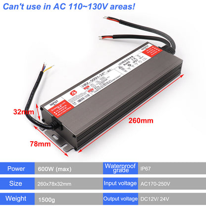 MALIIGAZA IP67 Waterproof LED Power Supply Package Contents Outdoor Driver