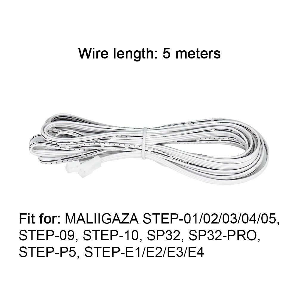 MALIIGAZA Replacement PIR Motion & Light Sensor Kit for Smart Stair Controllers | 1m Human Body Induction Detector & 5m PH3.0 3-Pin Extension Cable for STEP & PIXEL Series