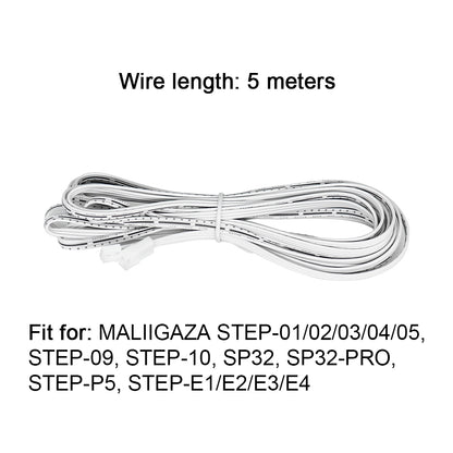 MALIIGAZA Replacement PIR Motion & Light Sensor Kit for Smart Stair Controllers | 1m Human Body Induction Detector & 5m PH3.0 3-Pin Extension Cable for STEP & PIXEL Series
