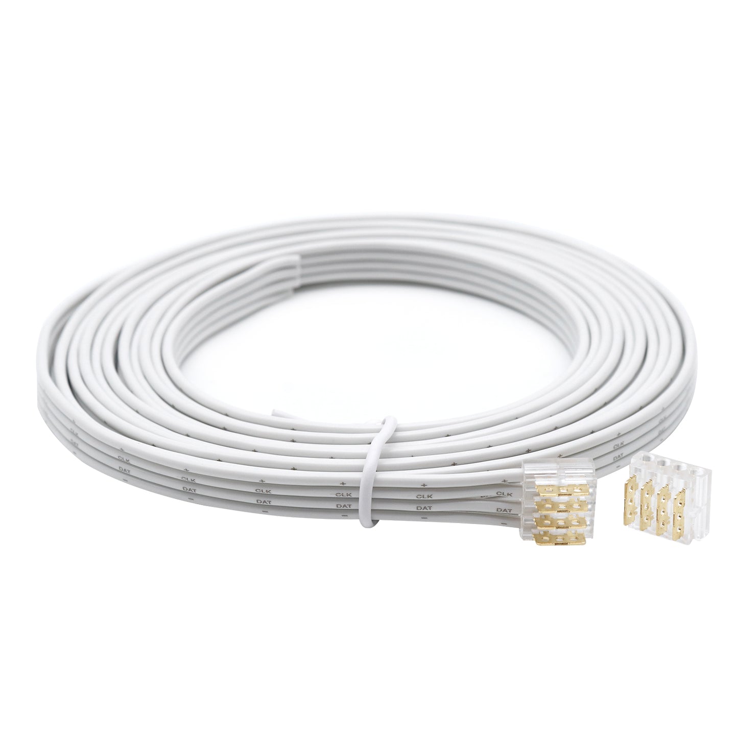 MALIIGAZA 4-Pin 20AWG Stair Light Main Line Extension Cable | Plug & Play Extender Cord with Transparent Quick Connector for STEP-05 & STEP-09 Systems (1m, 3m, 5m)
