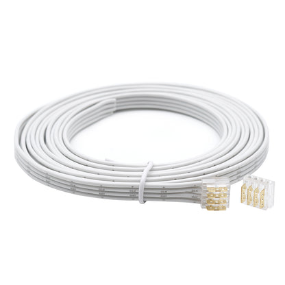 MALIIGAZA 4-Pin 20AWG Stair Light Main Line Extension Cable | Plug & Play Extender Cord with Transparent Quick Connector for STEP-05 & STEP-09 Systems (1m, 3m, 5m)
