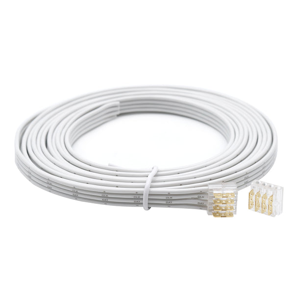 MALIIGAZA 4-Pin 20AWG Stair Light Main Line Extension Cable | Plug & Play Extender Cord with Transparent Quick Connector for STEP-05 & STEP-09 Systems (1m, 3m, 5m)