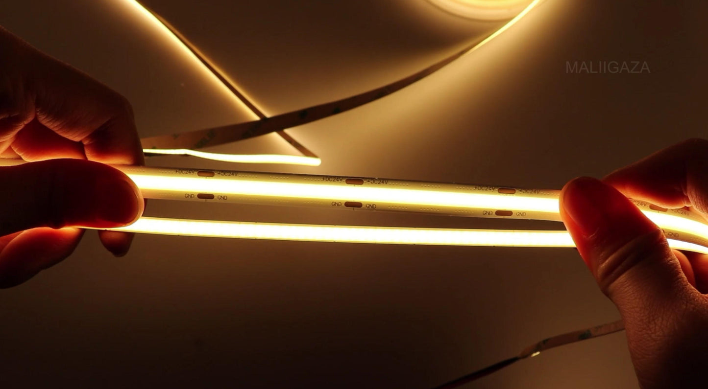 MALIIGAZA COB LED strip light 12V 24V 3mm 5mm 8mm 10mm dimmable LED tape light