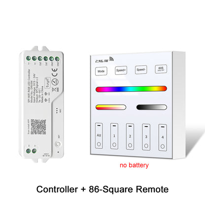 MALIIGAZA Tuya WiFi SPI RGB LED Controller with Smart Life App, Alexa, Google Home & 2.4G RF Remote Support for Addressable RGB LED Strips