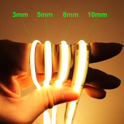 COB LED strip 4 color temperatures warm yellow warm white natural white cold white