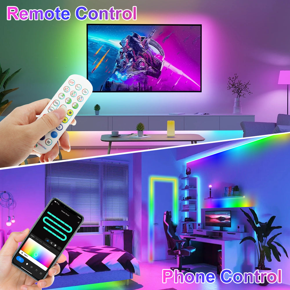 SPI RGB COB LED Strip Kit Full Color Rainbow Chasing Effect Showcase