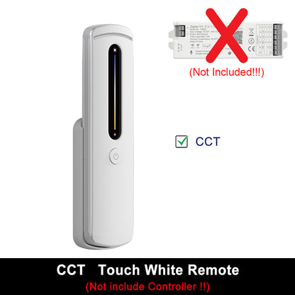 CCT touch RF remote white finish tunable white LED control
