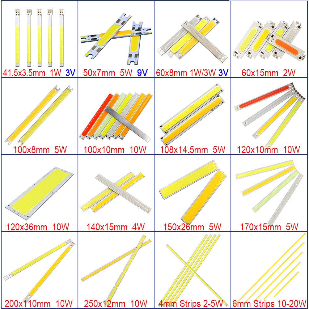 Custom COB LED Light Source Module - Aluminum/ Fiber Glass/ Flexible COB LED Chip OEM Lighting Solution