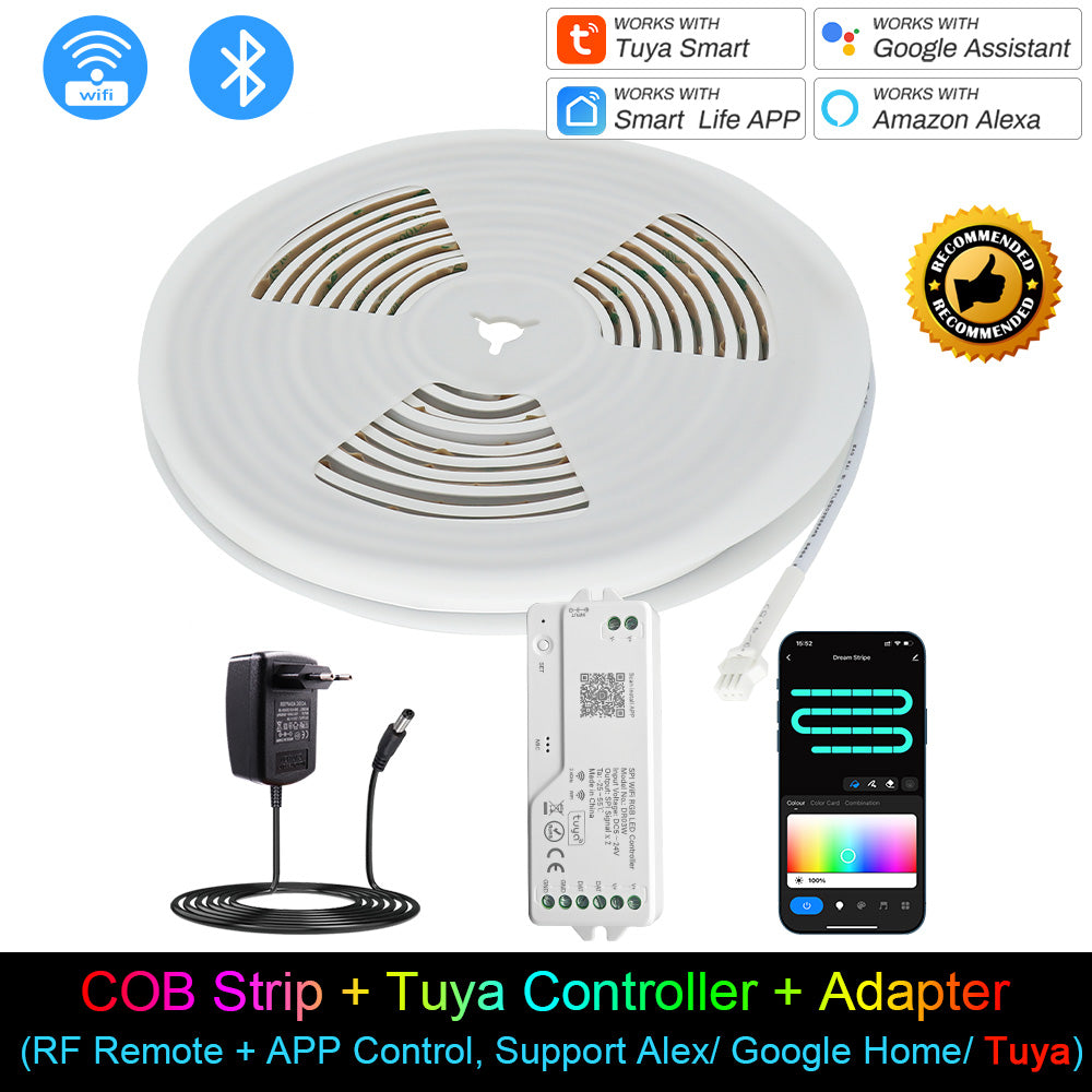 DR03W Bluetooth LED Strip Controller for SPI Addressable RGB COB Strip