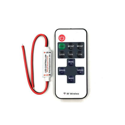 5-24V Mini RF Wireless LED Controller 5V 12V 24V Dimmer for LED Strip Lamp Bulb Lights Dimming DC Wire Connector Remote Control