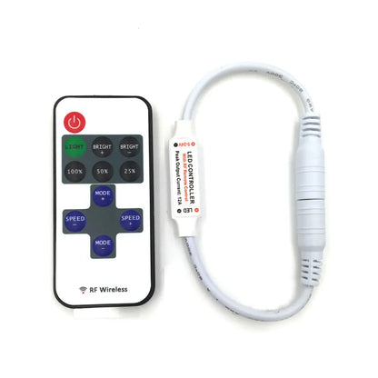 5-24V Mini RF Wireless LED Controller 5V 12V 24V Dimmer for LED Strip Lamp Bulb Lights Dimming DC Wire Connector Remote Control