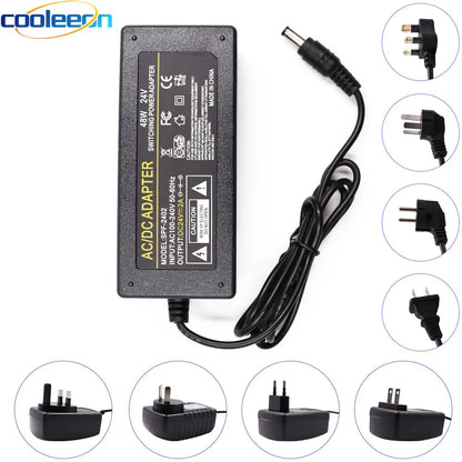 100-265V AC DC 5V 12V 24V Power Supply Adapter Charger 1A 2A 3A 4A 5A 6A 10A Transformer LED Driver UK AU US EU Plug Converter