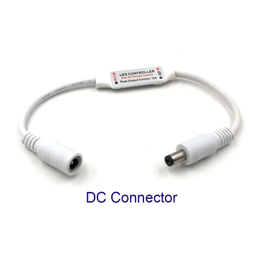 5-24V Mini RF Wireless LED Controller 5V 12V 24V Dimmer for LED Strip Lamp Bulb Lights Dimming DC Wire Connector Remote Control