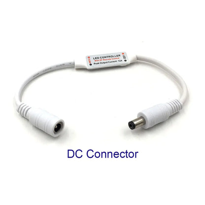 5-24V Mini RF Wireless LED Controller 5V 12V 24V Dimmer for LED Strip Lamp Bulb Lights Dimming DC Wire Connector Remote Control