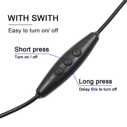 2pcs USB Dimmer 1.5m Wire Connector with Switch 4K Refresh Stepless Dimming for 5V LED Strip String Light USB Lamp No Strobe Flicker