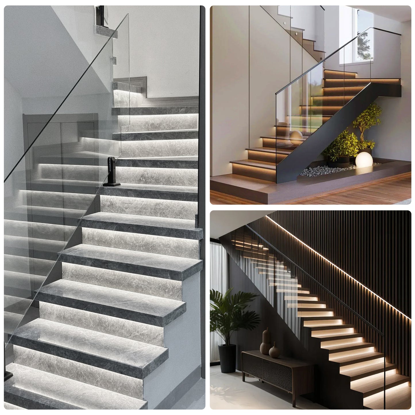 MALIIGAZA Intelligent Motion Sensor Stair Light Kit ¨C Smart COB LED Staircase Lighting System with Wireless Wall Switch