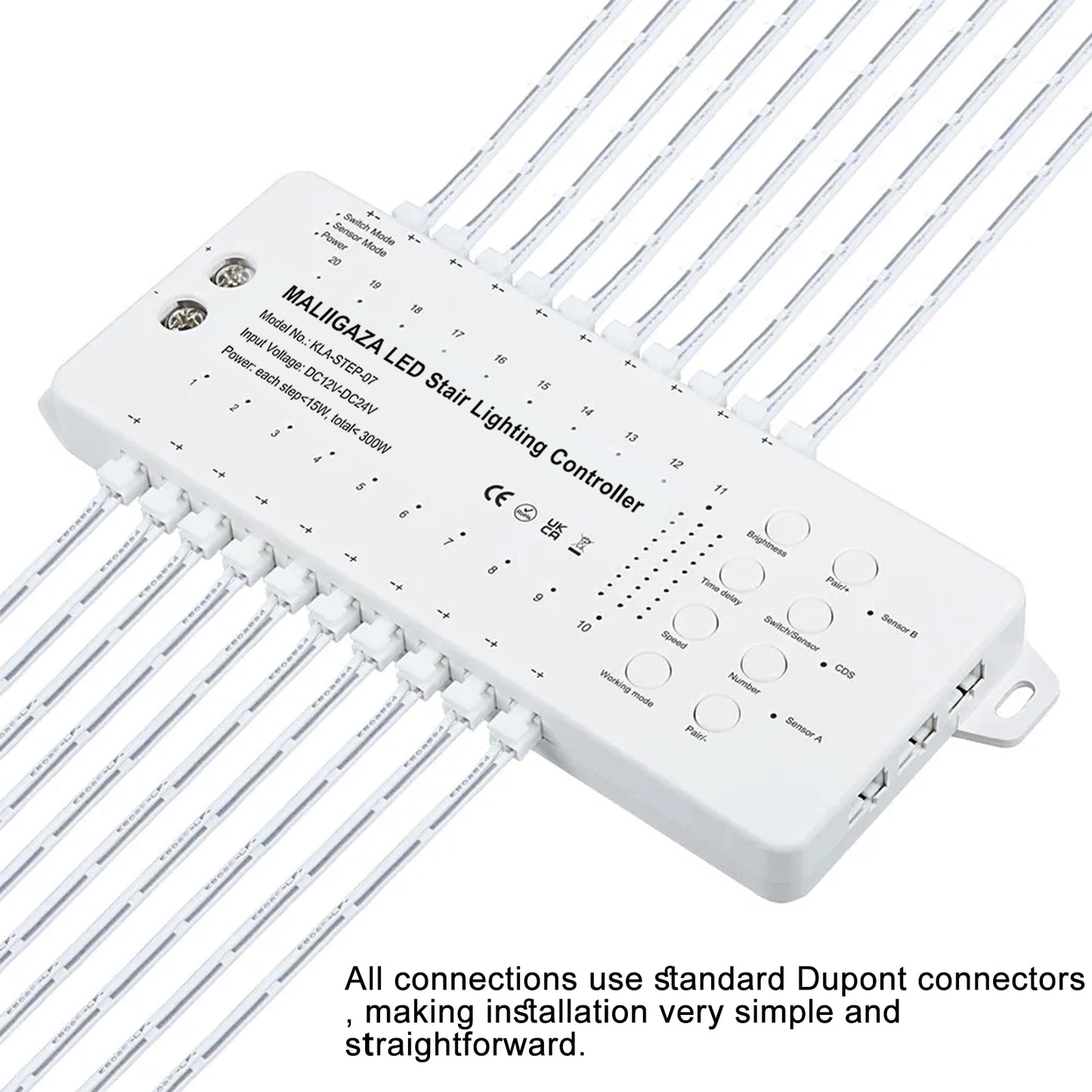MALIIGAZA Intelligent Motion Sensor Stair Light Kit ¨C Smart COB LED Staircase Lighting System with Wireless Wall Switch