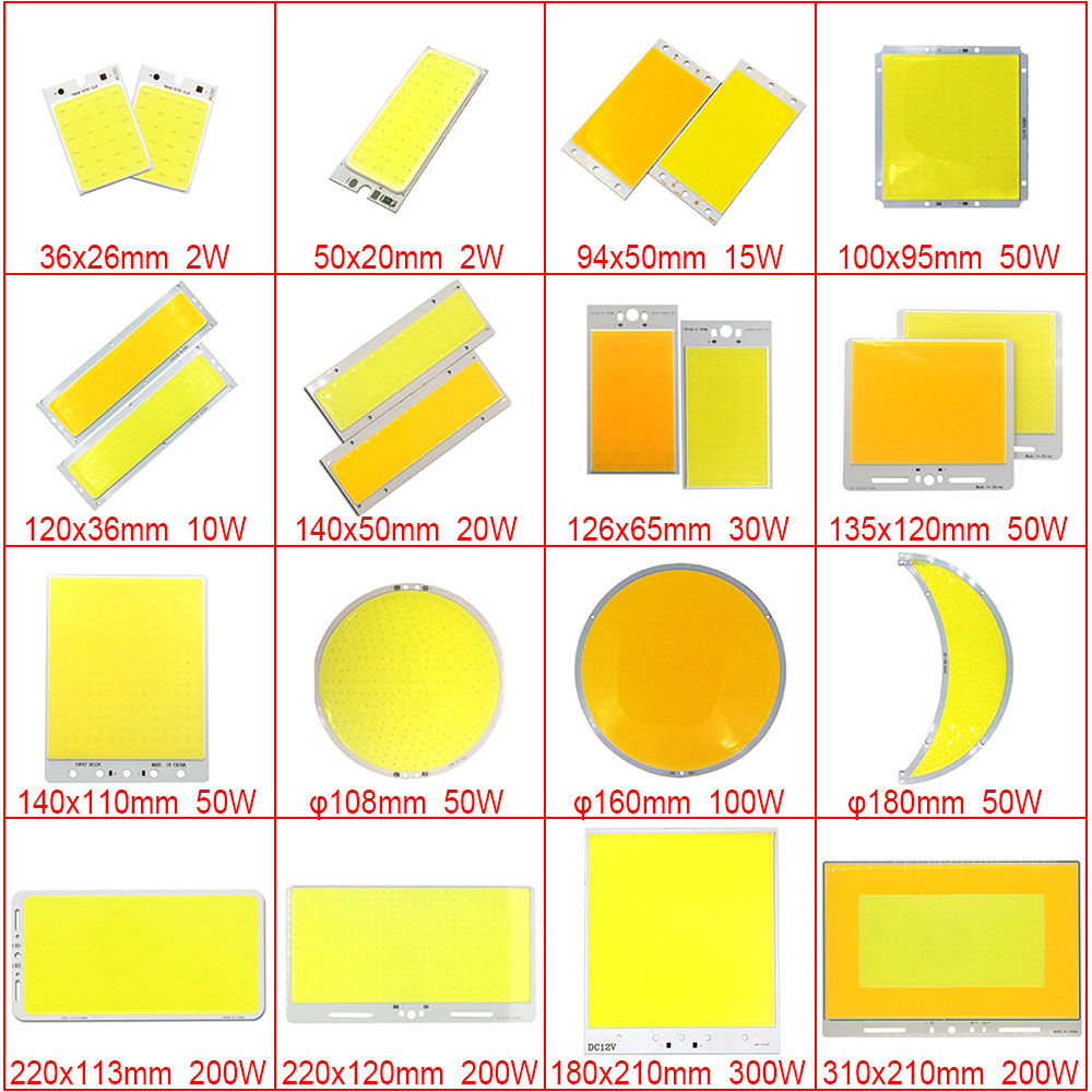 Custom COB LED Light Source Module - Aluminum/ Fiber Glass/ Flexible COB LED Chip OEM Lighting Solution