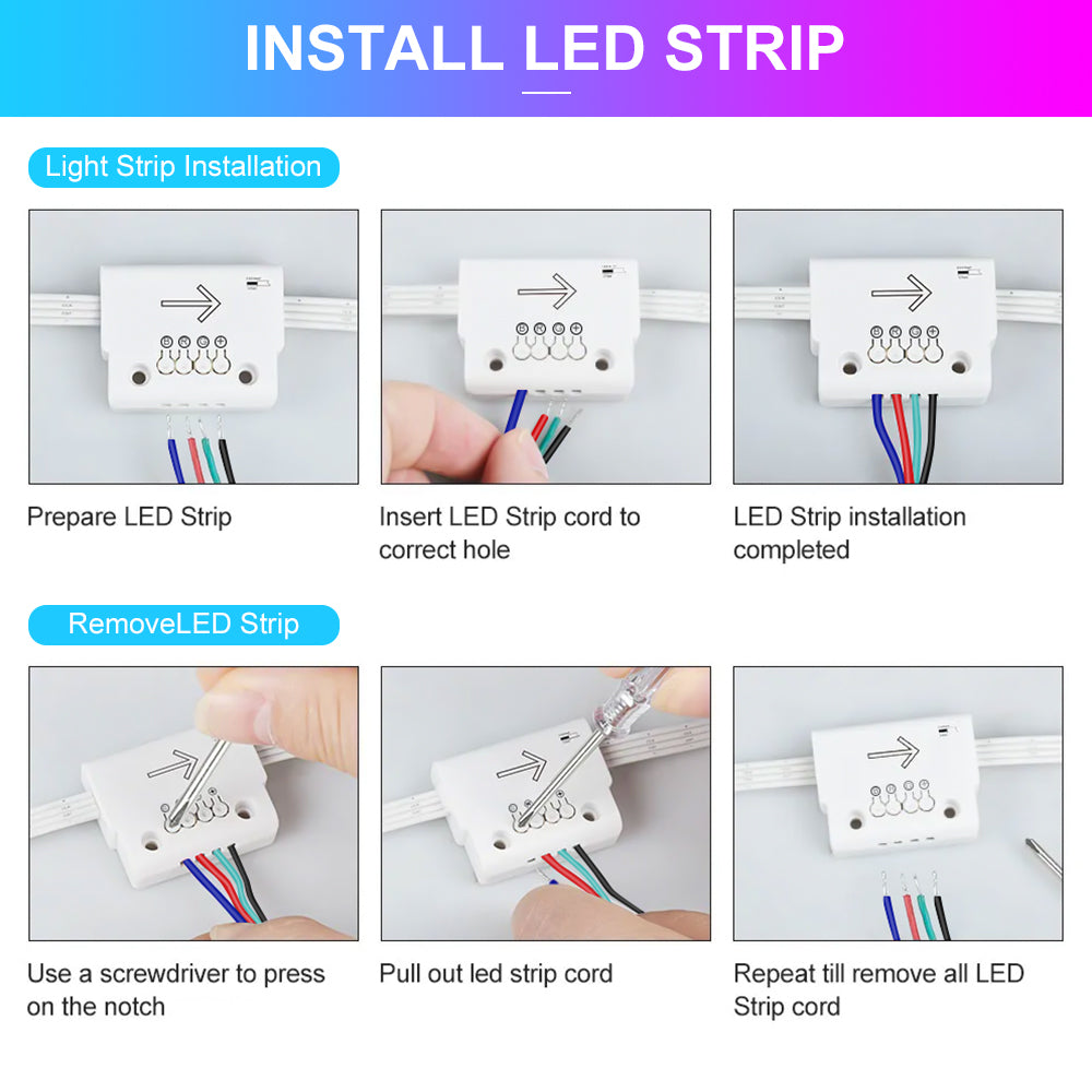 PIR motion sensor automatically activating RGB stair lights when someone approaches