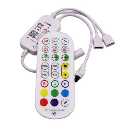 Wi-Fi Music RGB Controller 5V 12V 24V LED Strip Dimmer Tuya Wifi Work with Alexa Google Home Yandex Alice Voice Control