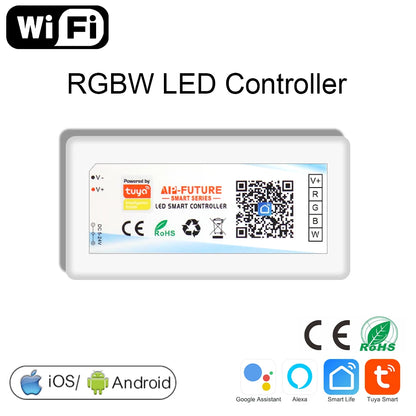 Tuya Zigbee Wifi LED Controller Smart Dimmer 5V 12V 24V LED Strip Light DIM CCT RGB RGBW Alexa Google Home APP Remote Control