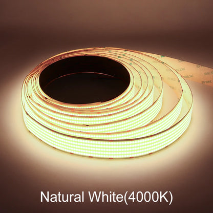 30mm Wide COB LED Strip Light 24V 3000K 4000K 6000K RA90 1600LEDs/m Ultra Bright Ribbon LED Tape for Indoor Home Decor Lighting