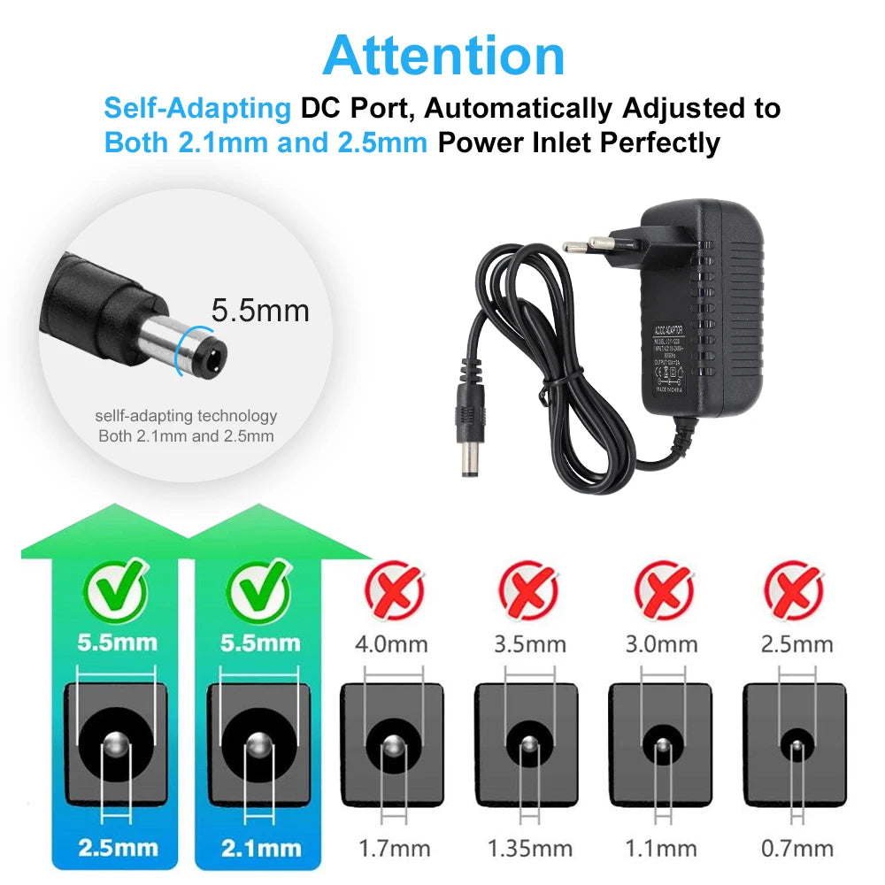 100-265V AC DC 5V 12V 24V Power Supply Adapter Charger 1A 2A 3A 4A 5A 6A 10A Transformer LED Driver UK AU US EU Plug Converter
