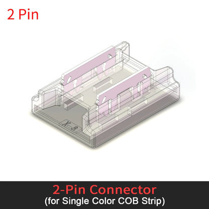 positive and negative polarity markings on solderless cob led connector