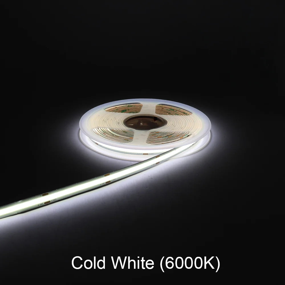 USB 5V COB LED Strip Light 5mm 10mm Dimmable Flexible Ribbon Light High Density LED Tape Light For TV Room Decoration
