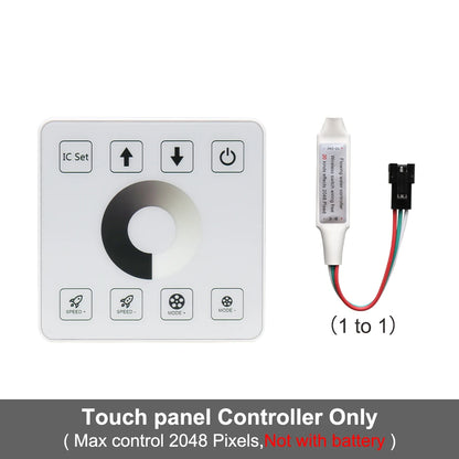 LED Strip Dimmer Controller Panel Reflux Pixel Controller for WS2811 White/Warm White Running Water Flowing Horse Race Strip