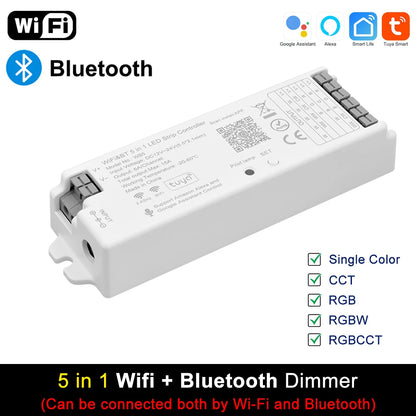 Tuya Zigbee Wifi LED Controller Smart Dimmer 5V 12V 24V LED Strip Light DIM CCT RGB RGBW Alexa Google Home APP Remote Control