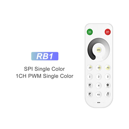 4-Channel Multi-Zone 2.4G RF Remote Control with Wall Mount Bracket for LED Strips
