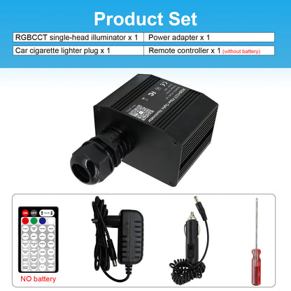 MALIIGAZA RGBCCT LED Fiber Optic Star Light Kit with CREE LEDs, Twinkle, Music Sync, Bluetooth APP & RF Remote