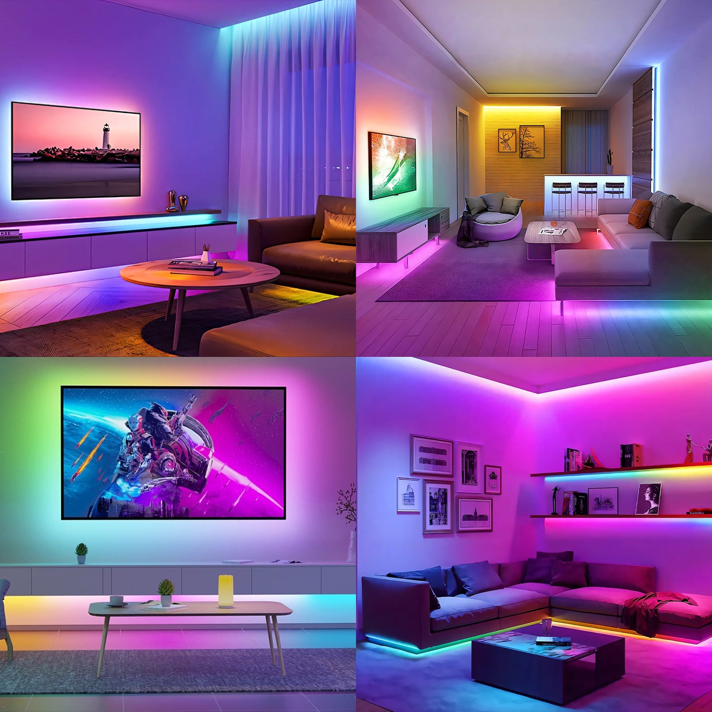 MALIIGAZA Tuya WiFi SPI RGB LED Controller with Smart Life App, Alexa, Google Home & 2.4G RF Remote Support for Addressable RGB LED Strips